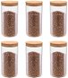 Glass Jars with Cork Lid 6 pcs 1400ml - Container
