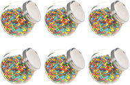 Glass Candy Jars 6 pcs 15,5 × 10,5 × 15cm 1 400ml - Storage Jar