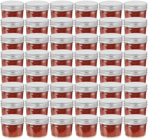 Cooking jars with silver lids 48 pcs 110 ml - Canning Jar - Main image