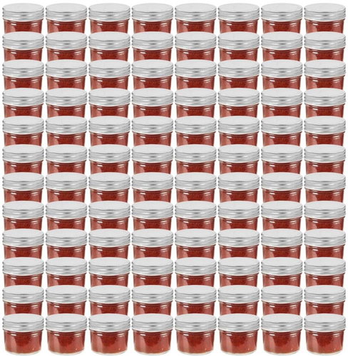 Cooking jars with silver lids 96 pcs 110 ml - Canning Jar - Main image