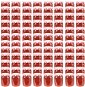 Zaváracie poháre s bielo-červenými viečkami 96 ks 230 ml - Zavárací pohár