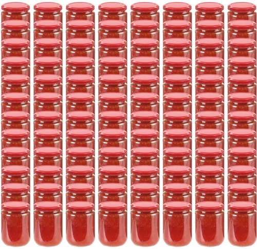Cooking jars with red lids 96 pcs 230 ml - Canning Jar - Main image