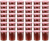 Cooking jars with white and red lids 48 pcs 400 ml - Canning Jar