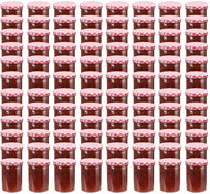 Cooking jars with white and red lids 96 pcs 400 ml - Canning Jar