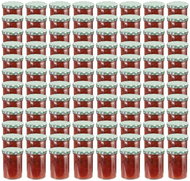 Cooking jars with green and white lids 96 pcs 400 ml - Canning Jar