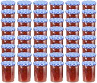 Zavařovací sklenice s modrobílými víčky 48 ks 400 ml - Zavařovací sklenice