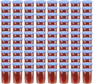 Zavařovací sklenice s modrobílými víčky 96 ks 400 ml - Zavařovací sklenice