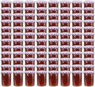 Zavařovací sklenice s fialovobílými víčky 96 ks 400 ml - Zavařovací sklenice