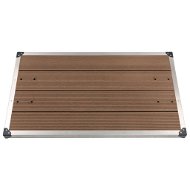 Garden shower tray WPC stainless steel 110 × 62 cm brown - Shower Tub