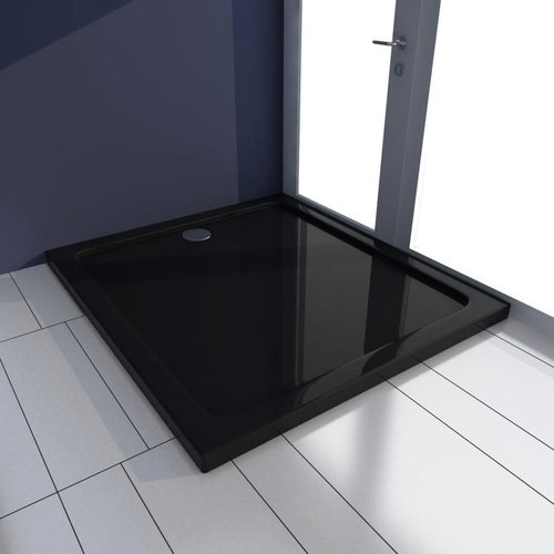 Rectangular shower tray ABS black 80×90 cm - Shower Tub - Main image