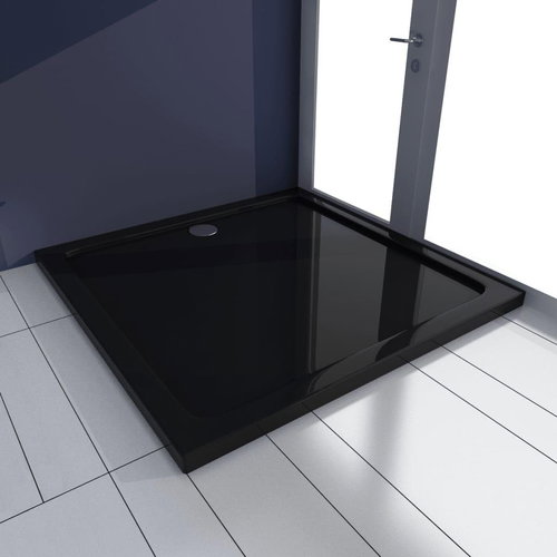 Square shower tray ABS black 90 × 90 cm - Shower Tub - Main image