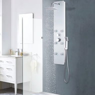 Glass shower panel 25 × 44, 6 × 130 cm white - Shower Screen