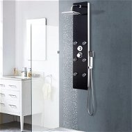 Sprchový panel sklenený 25 × 44, 6 × 130 cm čierny - Sprchová zástena