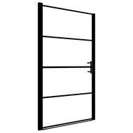 Shower door tempered glass 91 × 195 cm black - Shower Door