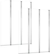 Shower enclosures 2 pcs 104 × 130 cm tempered glass transparent - Shower Enclosure