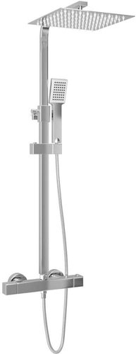 Shower set with two shower heads and thermostat Stainless steel - Shower Set - Main image