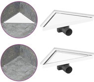 Shower trough with cover 2 in 1 25 × 25 cm Stainless steel - Shower Drain