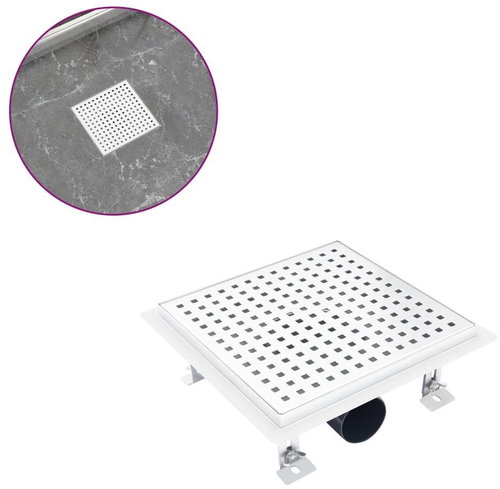 Shower inlet 20 × 20 cm stainless steel - Shower Drain - Main image