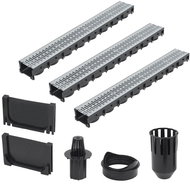 Drainage channels 3 pcs galvanized steel 3 m - Shower Drain
