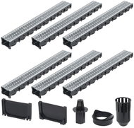 Drainage channels 6 pcs galvanized steel 6 m - Shower Drain