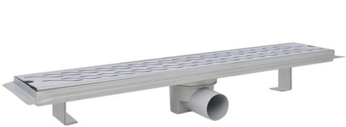 Straight Shower Drain Gutter Waves 630x140 mm Stainless steel - Shower Drain - Main image