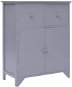 Storage cabinet grey 60 × 30 × 75 cm wood pavlovnia - Chest of Drawers