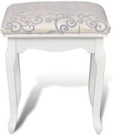 Stolička k toaletnímu stolku bílá textil - Stolička
