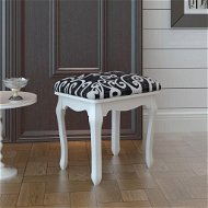 Stolička k toaletnímu stolku černá textil - Stolička