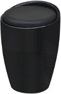 Chair black faux leather - Stool