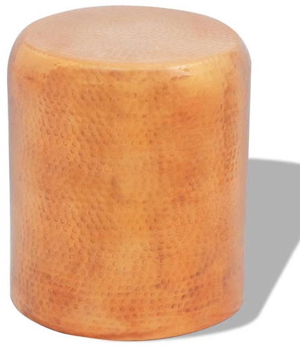 Wrought aluminium stool \ coffee table copper\brass colour - Stool - Main image