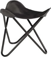 Chair Butterfly black genuine leather - Stool