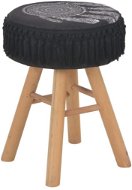 Black fabric chair - Stool