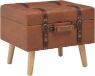 Stool with storage 40 cm bronze faux leather - Stool