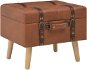 Stool with storage 40 cm bronze faux leather - Stool