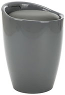 Stool with storage grey faux leather - Stool