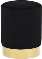 Chair black and gold velvet - Stool