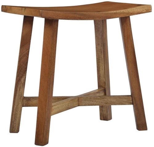 Bathroom stool brown solid wood suar - Stool - Main image