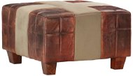 1 seater stool brown and grey genuine goat leather - Stool