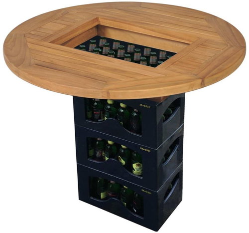 Table Top for Beer Bar, Teak, 70cm - Table Top - Main image