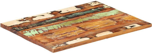 Rectangle Table Top 60x80cm 25-27mm Solid Recycled Wood - Table Top - Main image