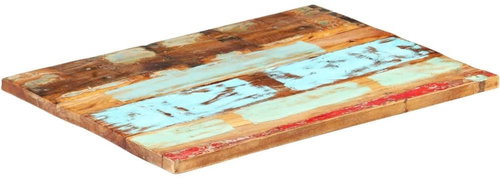 Rectangular Table Top 60x90cm 25-27mm Solid Recycled Wood - Table Top - Main image