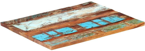 Rectangle Table Top 70x90cm 25-27mm Solid Recycled Wood - Table Top - Main image