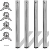 4 table legs with adjustable height, brushed nickel, 710 mm - Table Legs