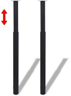2 telescopic table legs black 710 mm - 1100 mm - Table Legs