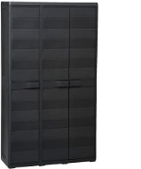 Garden storage cabinet with 4 shelves black - Garden Storage Cabinet