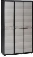 Garden storage cabinet with 4 shelves black-grey - Garden Storage Cabinet