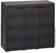Garden storage cabinet with 2 shelves black - Garden Storage Cabinet
