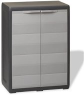 Garden storage cabinet with 1 shelf, black-grey - Garden Storage Cabinet