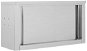 Wall mounted kitchen cabinet with sliding doors 90x40x50 cm stainless steel - Cabinet