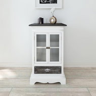 Cabinet with 2 doors and 1 drawer, white, wooden - Cabinet
